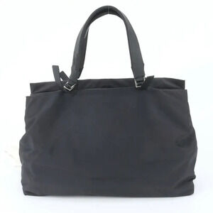 Salvatore Ferragamo Sport Leather Tote Shoulder Bag Black